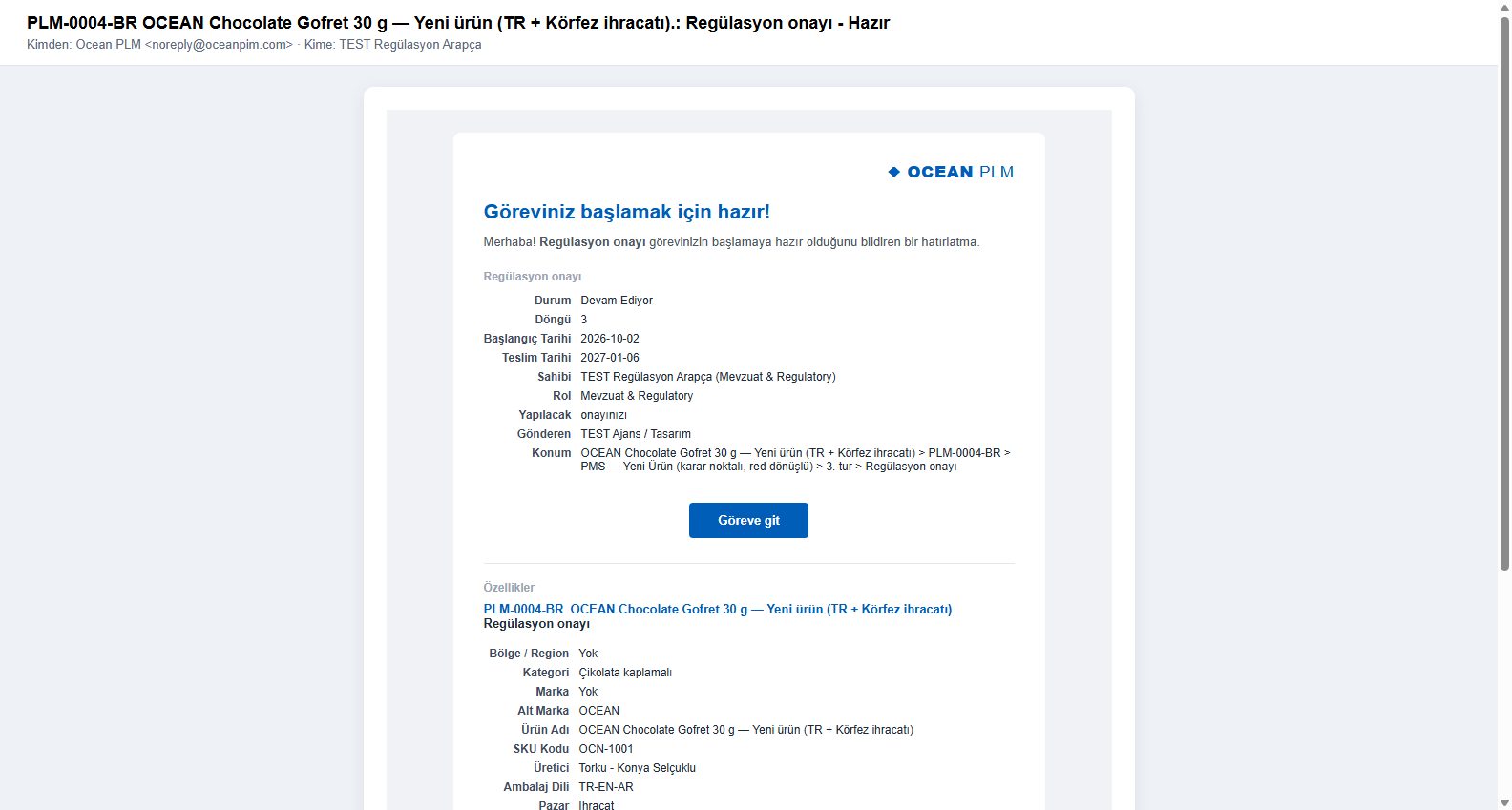 Görev e-postası